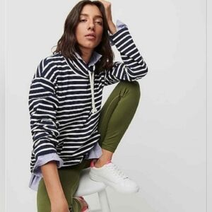 J.Crew Funnel Neck Pullover in Mariner Cloth, Size Medium